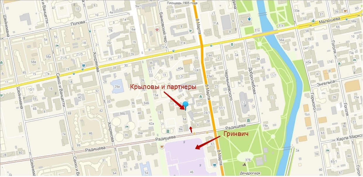 Карта проезда до Крыловы и партнеры Карта проезда до Крыловы и партнеры